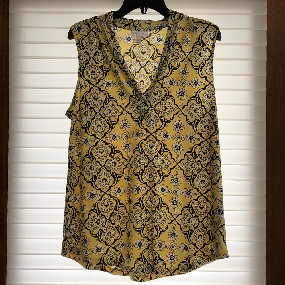 Charter Club Sleeveless Blouse, Size L